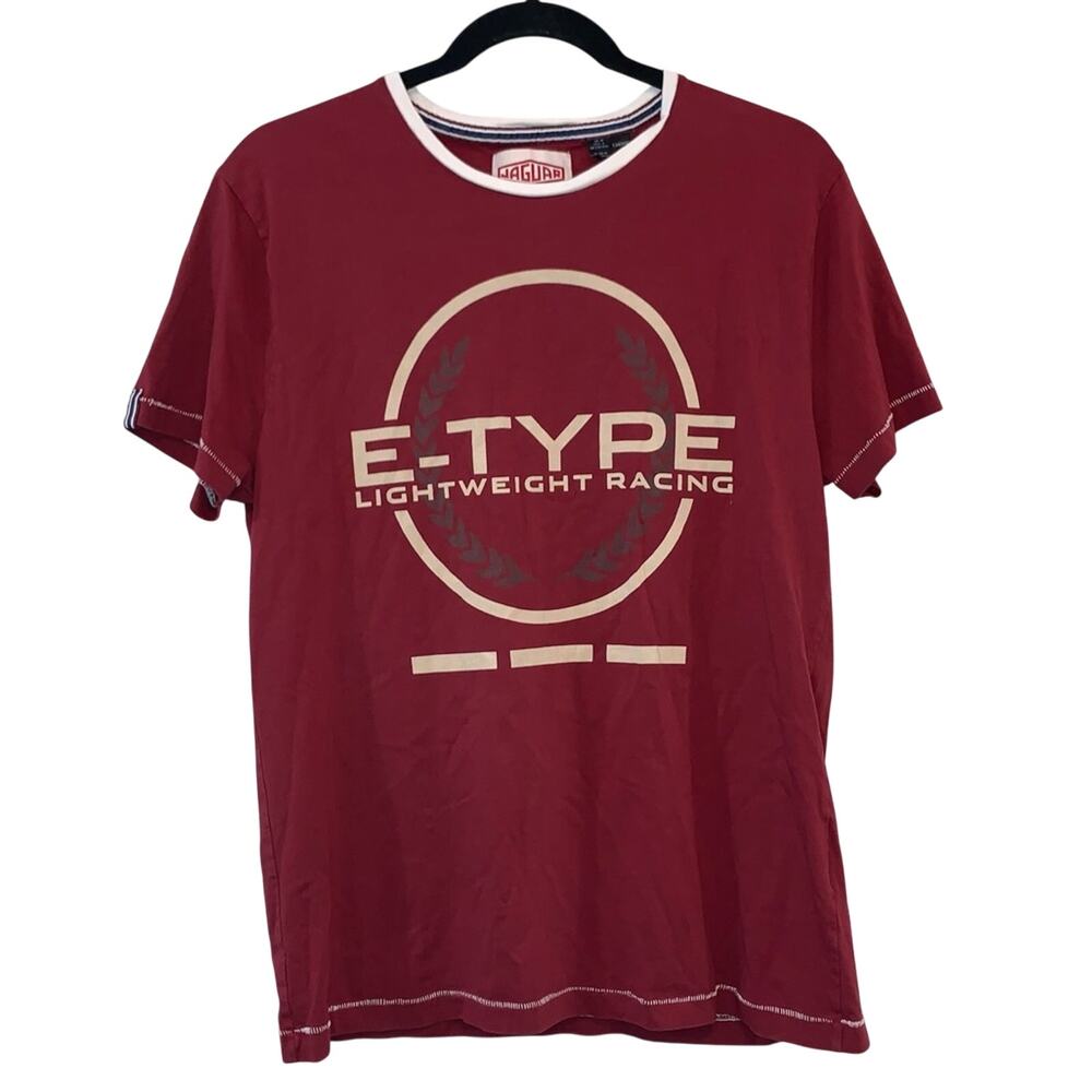 Jaguar‎ E-Type Lightweight Racing T-Shirt Small Red Graphic Tee Car Enthusiast